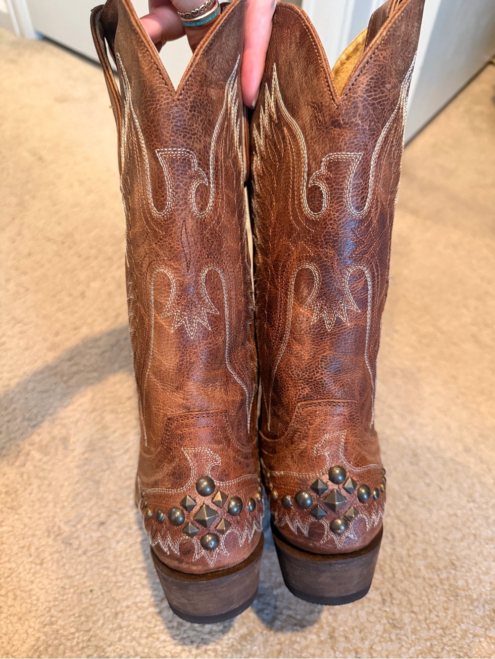Idyllwind Trouble Brown Embroidered Leather Western Boots - Picture 11 of 16